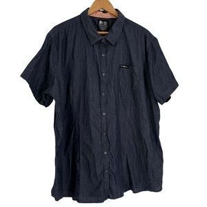 Taco Bell Employee Uniform Button Up Shirt Blue Size 3XL Short Sleeve Chambray